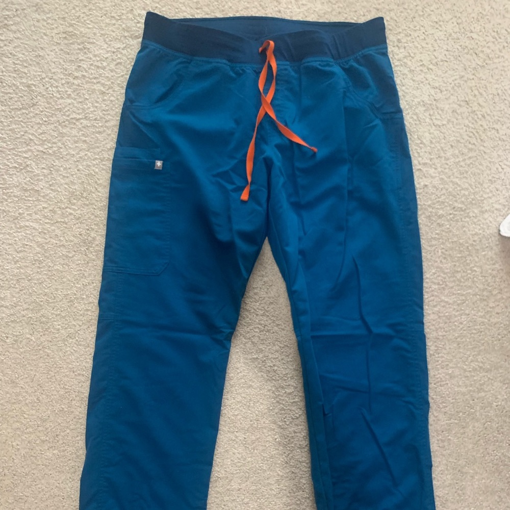Alps Blue Figs Kade Cargo Scrub Pant, size large tall